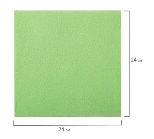 Салфетки бумажные, 250 шт., 24х24 см, LAIMA, зеленые (пастельный цвет), 100% целлюлоза, 111952