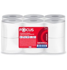 Бумага туалетная с центральной вытяжкой 120 м, FOCUS (T8) Premium, 2-слойная, белый, КОМПЛЕКТ 12 рулонов, 5036915