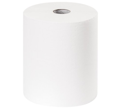 Полотенца бумажные рулонные 200 м, LAIMA (Система H1) ADVANCED, 1-слойные, белые, КОМПЛЕКТ 6 рулонов, 112503