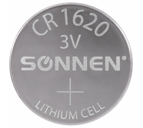 Батарейка литиевая SONNEN Lithium CR1620 "таблетка, дисковая, кнопочная" 1 шт., блистер, 455599 Батарейка литиевая SONNEN Lithium CR1620 "таблетка, дисковая, кнопочная" 1 шт., блистер, 455599