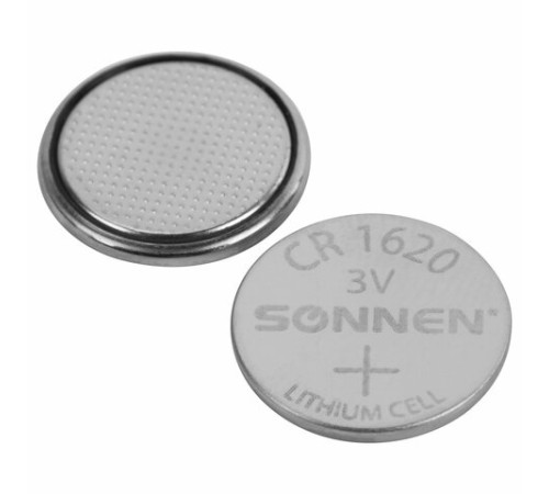 Батарейка литиевая SONNEN Lithium CR1620 "таблетка, дисковая, кнопочная" 1 шт., блистер, 455599 Батарейка литиевая SONNEN Lithium CR1620 "таблетка, дисковая, кнопочная" 1 шт., блистер, 455599