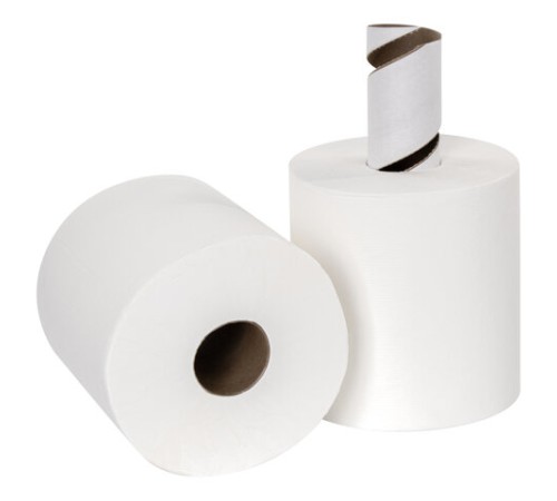 Полотенца бумажные с центральной вытяжкой 150 м, LAIMA (Система M2) PREMIUM, 2-слойные, белые, КОМПЛЕКТ 6 рулонов, 112507