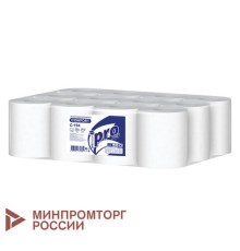 Полотенца бумажные с центральной вытяжкой 120 м, PROtissue (M1) COMFORT, 1-слойные, белые, КОМПЛЕКТ 12 рулонов, С194, C194