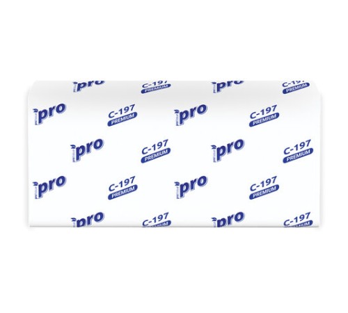 Полотенца бумажные 200 шт., PROtissue (H3) PREMIUM, 2-слойные, белые, КОМПЛЕКТ 20 пачек, 22х21 см, V-сложение, С197, C197