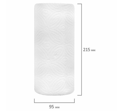 Полотенца бумажные 2-х слойные, спайка 6 рулонов (6х14,7 м), LAIMA LUXE, 100% целлюлоза, 114742