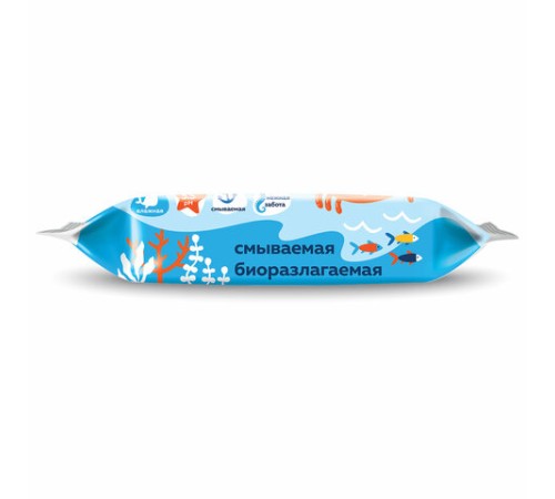 Бумага туалетная влажная детская, смываемая 42 шт., БИОРАЗЛАГАЕМАЯ, LAIMA Kids, 115223