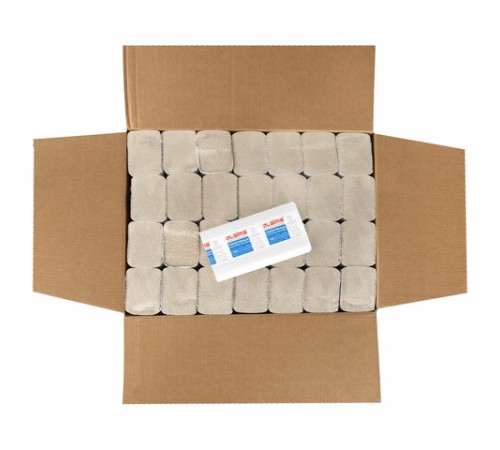 Полотенца бумажные 190 шт., КОМПЛЕКТ 28 пачек, LAIMA ECONOMY (H2), Z-сложение, натуральный цвет, 22,5х20,5 см, 115360