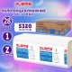 Полотенца бумажные 190 шт., КОМПЛЕКТ 28 пачек, LAIMA ECONOMY (H2), Z-сложение, натуральный цвет, 22,5х20,5 см, 115360
