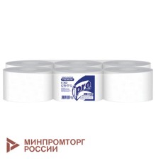 Бумага туалетная 215 м с центральной вытяжкой PROtissue (T8) PREMIUM, 2-слойная, белая, КОМПЛЕКТ 6 шт., С352