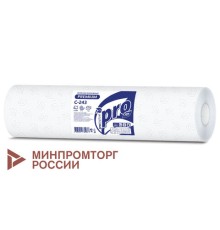 Простыни бумажные рулонные с перфорацией 50 м PROtissue PREMIUM, 2-слойные, 135 листов 37х50 см, С243