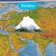 Карта мира физическая 157х107 см, 1:21,5М, с ламинацией, интерактивная, в тубусе, BRAUBERG, 112388