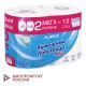 Полотенца бумажные спайка 2 рулона по 80 метров, LAIMA МЕГА РУЛОН, 2 слоя, 20х25 см, 100% целлюлоза, 116377