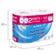 Полотенца бумажные спайка 2 рулона по 80 метров, LAIMA МЕГА РУЛОН, 2 слоя, 20х25 см, 100% целлюлоза, 116377