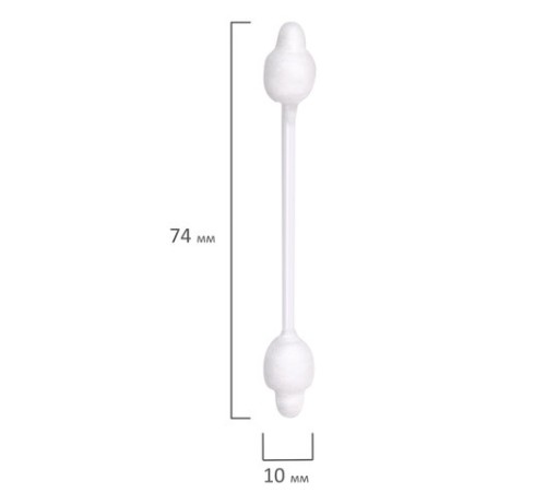 Ватные палочки детские 50 шт., с ограничителем, ЗОЛОТОЙ ИДЕАЛ, 100% хлопок, 116532