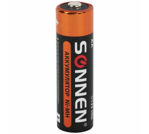 Батарейки аккумуляторные Ni-Mh пальчиковые КОМПЛЕКТ 6 шт., АА (HR6) 2700 mAh, SONNEN, 455608 Батарейки аккумуляторные Ni-Mh пальчиковые КОМПЛЕКТ 6 шт., АА (HR6) 2700 mAh, SONNEN, 455608