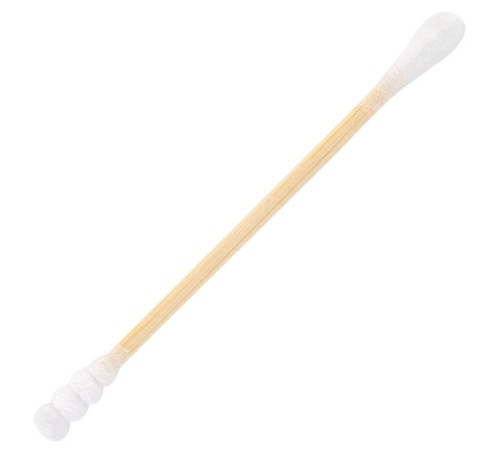 Ватные палочки КОМПЛЕКТ 500 шт.,бамбуковый стик, 100% хлопок, пластиковый стакан, ЗОЛОТОЙ ИДЕАЛ, 116558