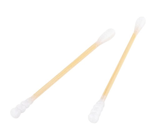 Ватные палочки КОМПЛЕКТ 500 шт.,бамбуковый стик, 100% хлопок, пластиковый стакан, ЗОЛОТОЙ ИДЕАЛ, 116558