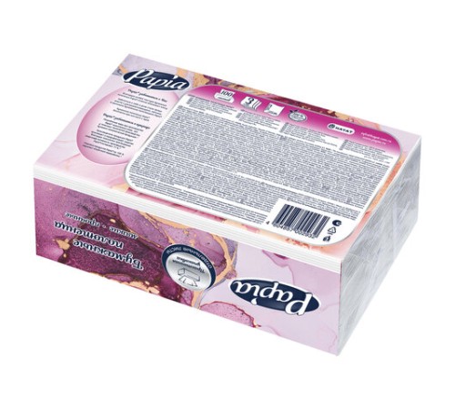 Полотенца бумажные (1 пачка – 100 листов), PAPIA (H3), UNIT PACK, 3-слойные, 23х20,5 см, V-сложение, 5090823