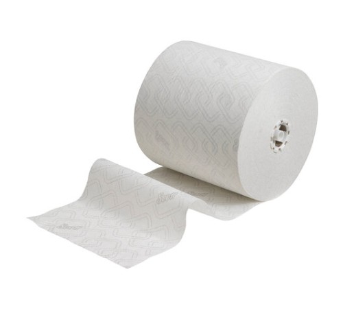 Полотенца бумажные рулонные KIMBERLY-CLARK Scott, КОМПЛЕКТ 6 шт., 350 м, белые, 6691