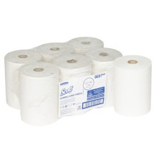 Полотенца бумажные рулонные KIMBERLY-CLARK Scott, КОМПЛЕКТ 6 шт., Slimroll, 190 м, белые, 6697