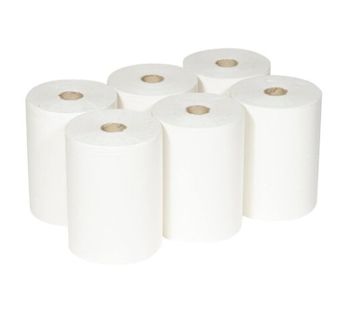 Полотенца бумажные рулонные KIMBERLY-CLARK Scott, КОМПЛЕКТ 6 шт., Slimroll, 190 м, белые, 6697