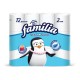 Бумага туалетная бытовая, спайка 12 шт., 2-слойная (12х15 м), FAMILIA CLASSIC, белая, 5070655
