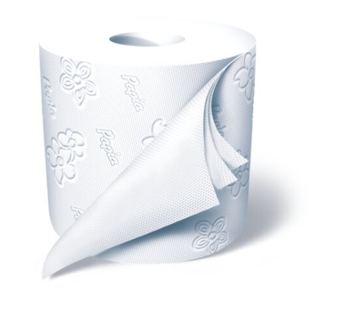 Бумага туалетная бытовая, спайка 8 шт., 3-слойная (8х16,5 м), PAPIA, 5080721