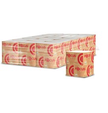 Бумага туалетная FOCUS (T3) Premium, 2 слоя, КОМПЛЕКТ 15 пачек, листовая, 250 листов, V-сложение, 5083735