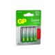 Батарейки КОМПЛЕКТ 4 шт., GP Super G-Tech, AA (LR6,15А), алкалиновые, пальчиковые, ПРОМО 3+1, 15A3/1-2CR4