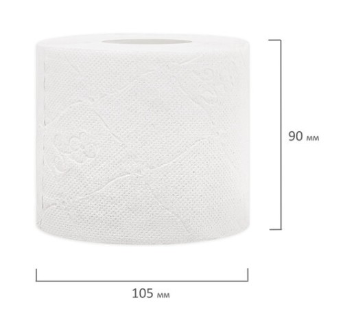 Бумага туалетная бытовая, спайка 4 шт., 2-х слойная (4х17,5 м), VEIRO Classic (Вейро), белая, 5с24