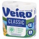 Бумага туалетная бытовая, спайка 4 шт., 2-х слойная (4х17,5 м), VEIRO Classic (Вейро), белая, 5с24