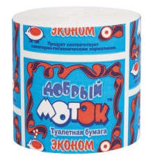 Бумага туалетная бытовая, 43 м, Добрый Моток, без втулки (эконом), М-4