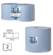 Бумага протирочная TORK (Система W1, W2), КОМПЛЕКТ 2 штуки, Advanced, 750 листов в рулоне, 34х23,5 см, 2-слойная, 130052
