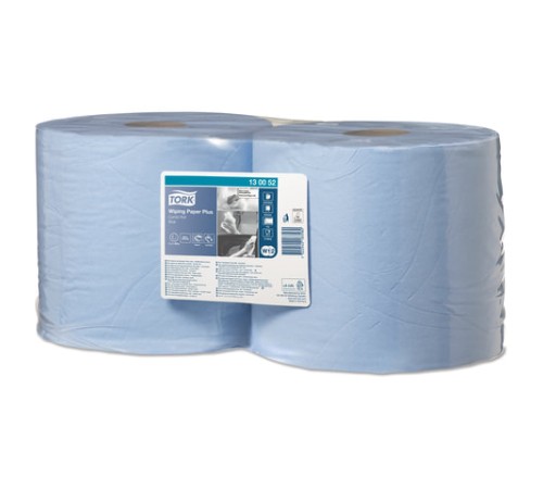 Бумага протирочная TORK (Система W1, W2), КОМПЛЕКТ 2 штуки, Advanced, 750 листов в рулоне, 34х23,5 см, 2-слойная, 130052