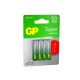 Батарейки КОМПЛЕКТ 4 шт., GP Super G-Tech, AAA (LR03,24А), алкалиновые, мизинчиковые, ПРОМО 3+1, 24A3/1-2CR4