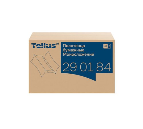 Полотенца бумажные 200 шт., Tellus/TORK (H3) ADVANCED, КОМПЛЕКТ 20 пачек, 2-слойные, белые, 23х23 см, V-сложение, 290184