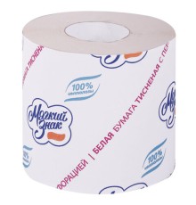 Бумага туалетная бытовая, 51 м, МЯГКИЙ ЗНАК, на втулке, С28, белая