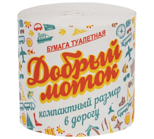 Бумага туалетная бытовая, 25 м, без втулки (супер-эконом), М-20