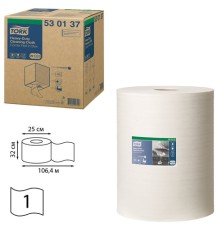 Протирочный нетканый материал TORK (Система W1, W2, W3) Premium, 280 л. в рулоне, 38х32 см, 530137