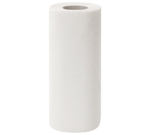 Полотенца бумажные бытовые, спайка 2 шт., 2-х слойные, (2х18 м), LAIMA, 22х23 см, белые, 126906