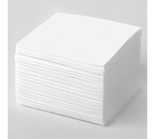 Салфетки бумажные 100 штук, 24х24 см, LAIMA, белые, 100% целлюлоза, 126907