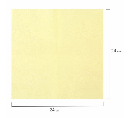 Салфетки бумажные 100 штук, 24х24 см, LAIMA, жёлтые (пастельный цвет), 100% целлюлоза, 126908