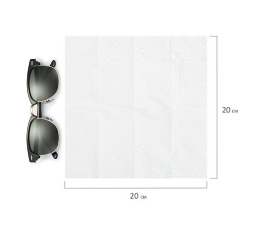 Платочки бумажные носовые LAIMA/ЛАЙМА 3-х слойные, СПАЙКА 10 пачек по 10 шт., 20х20 см, 126910