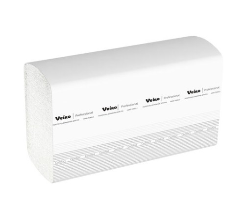 Полотенца бумажные 150 шт., VEIRO (Система H2) COMFORT, 2-слойные, белые, КОМПЛЕКТ 21 пачка, 32х21,6, W-сложение, KW208