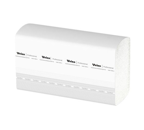 Полотенца бумажные 150 шт., VEIRO (Система H2) COMFORT, 2-слойные, белые, КОМПЛЕКТ 21 пачка, 32х21,6, W-сложение, KW208