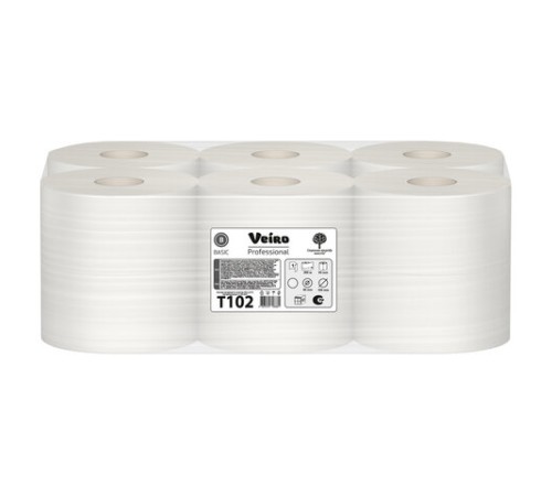 Бумага туалетная 200 м, VEIRO Professional (Система T2), КОМПЛЕКТ 12 шт., Basic, T102