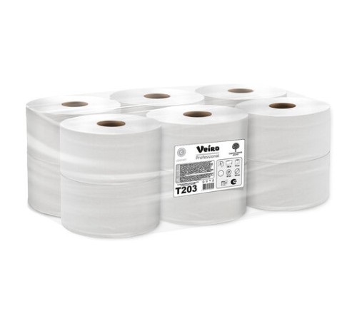 Бумага туалетная 200 м, VEIRO Professional (Система T2), КОМПЛЕКТ 12 шт, Comfort, 2-слойная, T203