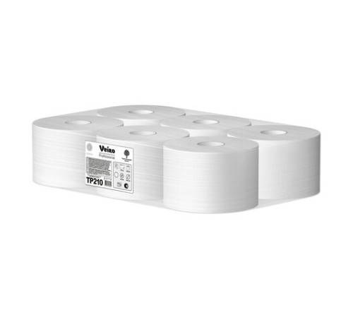 Бумага туалетная 215 м, VEIRO (Система T8), КОМПЛЕКТ 6 шт., с центральной вытяжкой, Comfort, 2-слойная, TP210