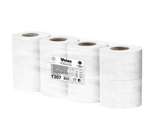 Бумага туалетная 25 м, VEIRO Professional (Система T4), КОМПЛЕКТ 48 шт., Comfort, 2-слойная, T207