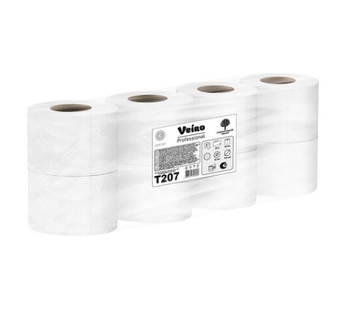 Бумага туалетная 25 м, VEIRO Professional (Система T4), КОМПЛЕКТ 48 шт., Comfort, 2-слойная, T207